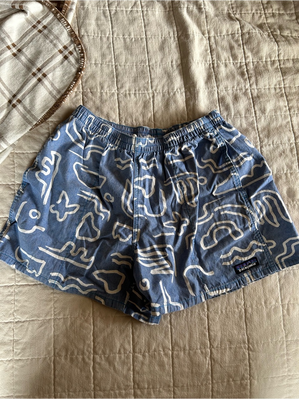 Patagonia Blue Patterned Women's Shorts